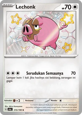 Lechonk (Shiny Treasure ex 315/190)