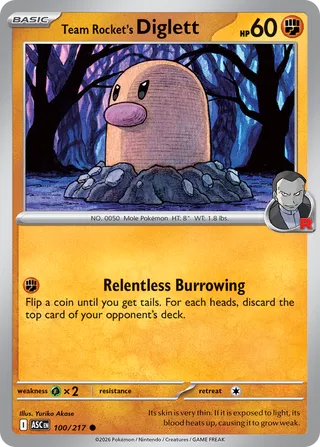 Team Rocket's Diglett (Ascended Heroes 100/217)