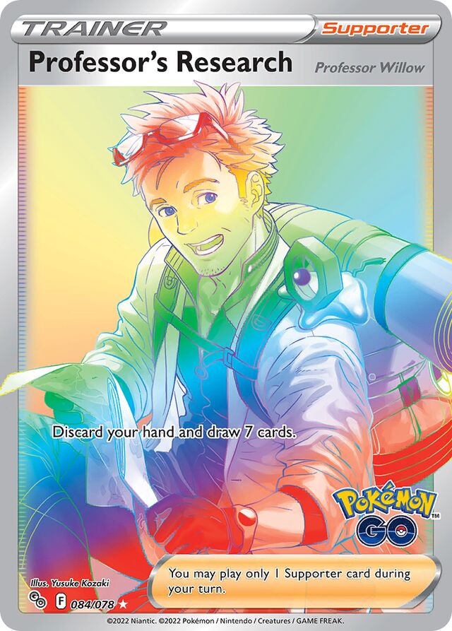 Professor's Research [Professor Willow] Pokémon GO 084/078 Rare Rainbow