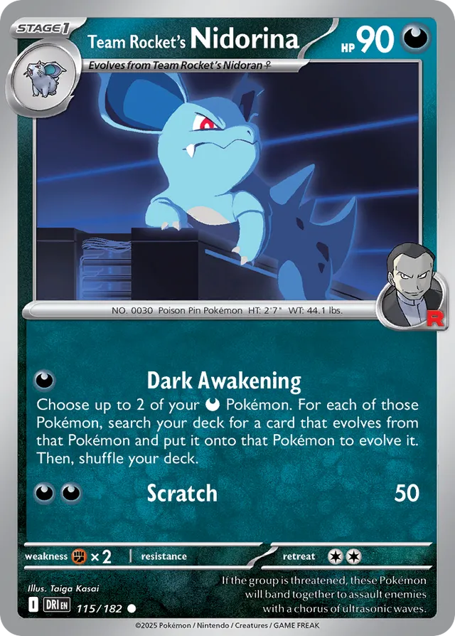 Team Rocket's Nidorina Destined Rivals 115/182 Common