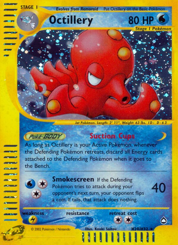H20/H32 Octillery AQ Rare Holo