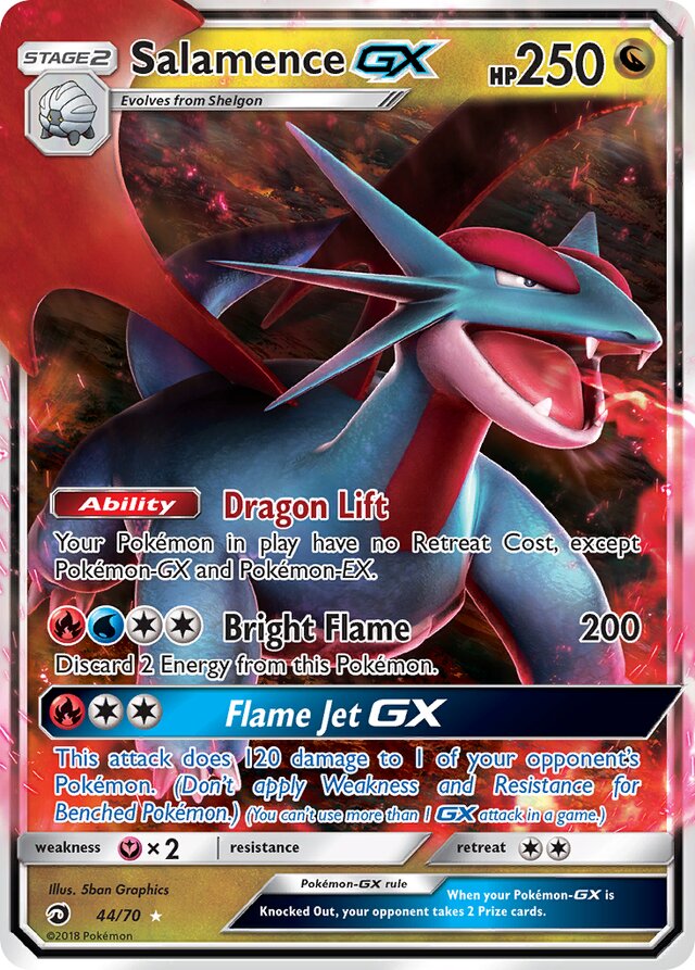 SalamenceGX Dragon Majesty 44/70 Ultra-Rare Rare