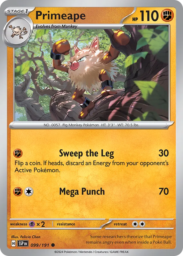 Primeape Surging Sparks 099/191 Common
