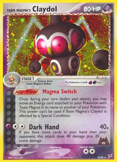 8/95 Team Magma's Claydol MA Rare Holo