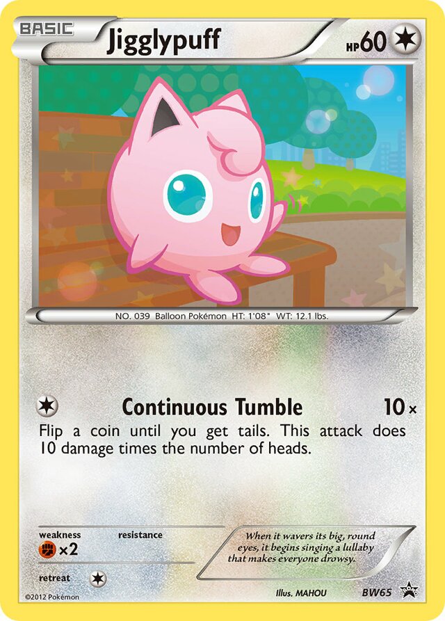 Jigglypuff BW Black Star Promos BW65 PROMO