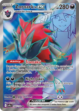 N's Zoroark ex (Bonds of Destiny 166/139)