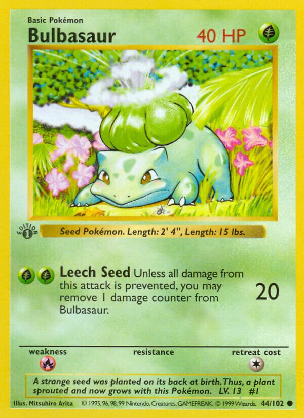 Bulbasaur Base 44/102 Common