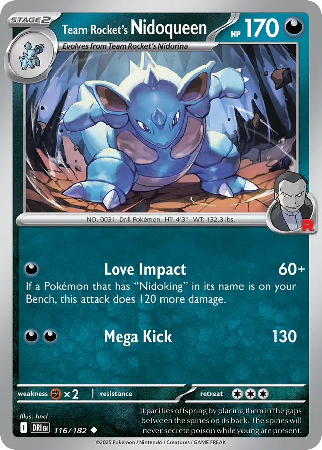 Team Rocket's Nidoqueen Destined Rivals 116/182 Uncommon