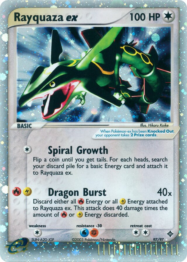 97/97 Rayquaza ex DR Rare Holo ex