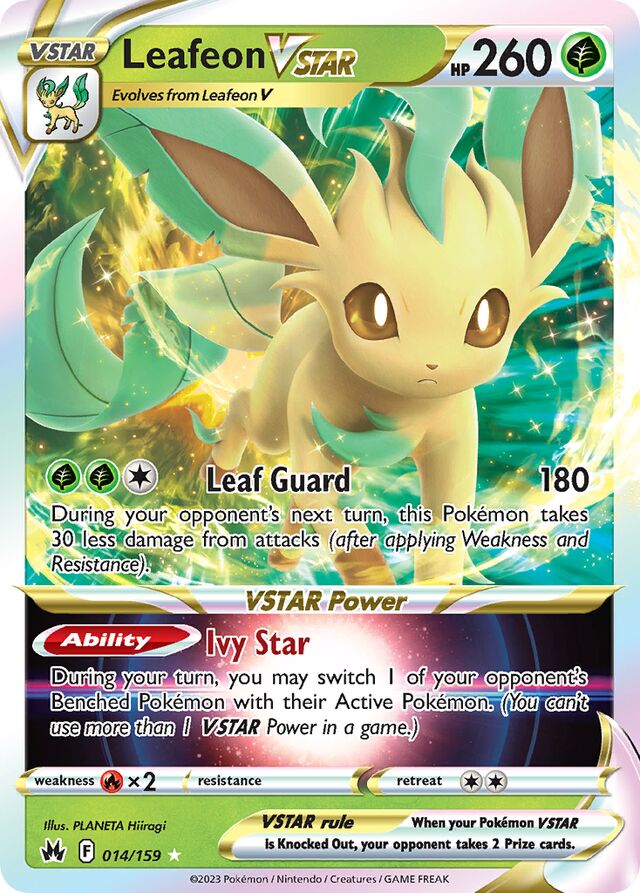 014/159 LeafeonVSTAR CRZ Rare VSTAR