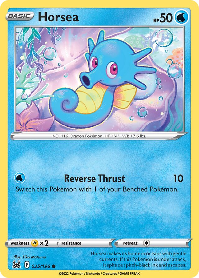 Horsea 035/196 8 SWORD & SHIELD LOST ORIGIN Common PTCG