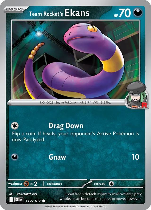 Team Rocket's Ekans Destined Rivals 112/182 Common
