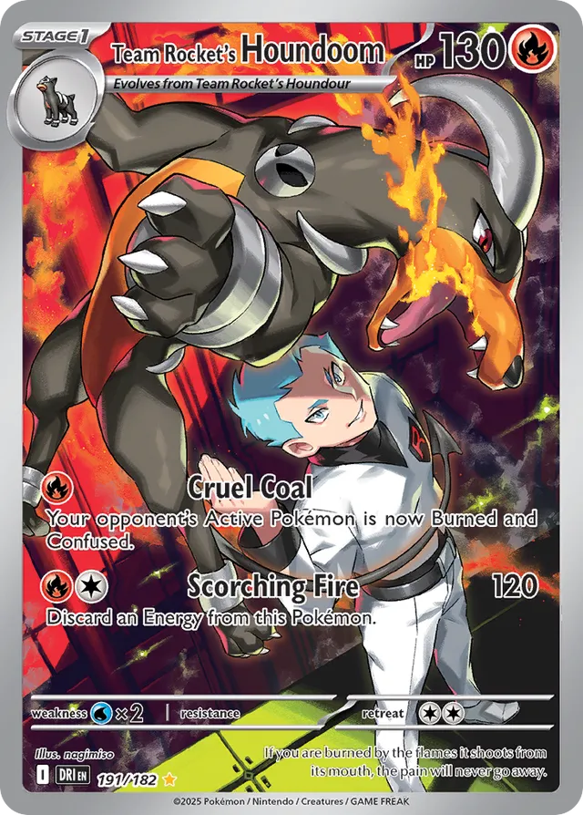 Team Rocket's Houndoom Destined Rivals 191/182 Illustration Rare