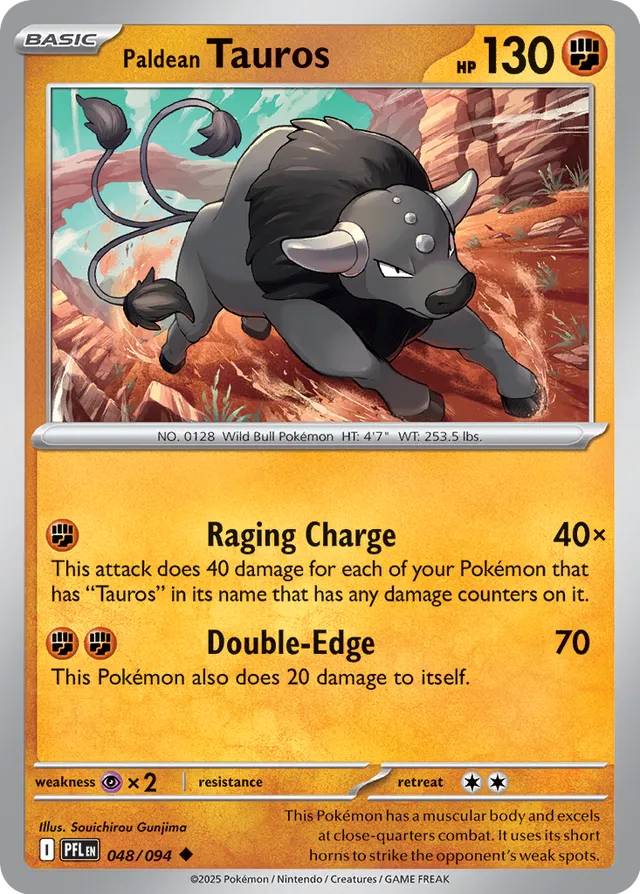 048/094 Paldean Tauros PFL Uncommon