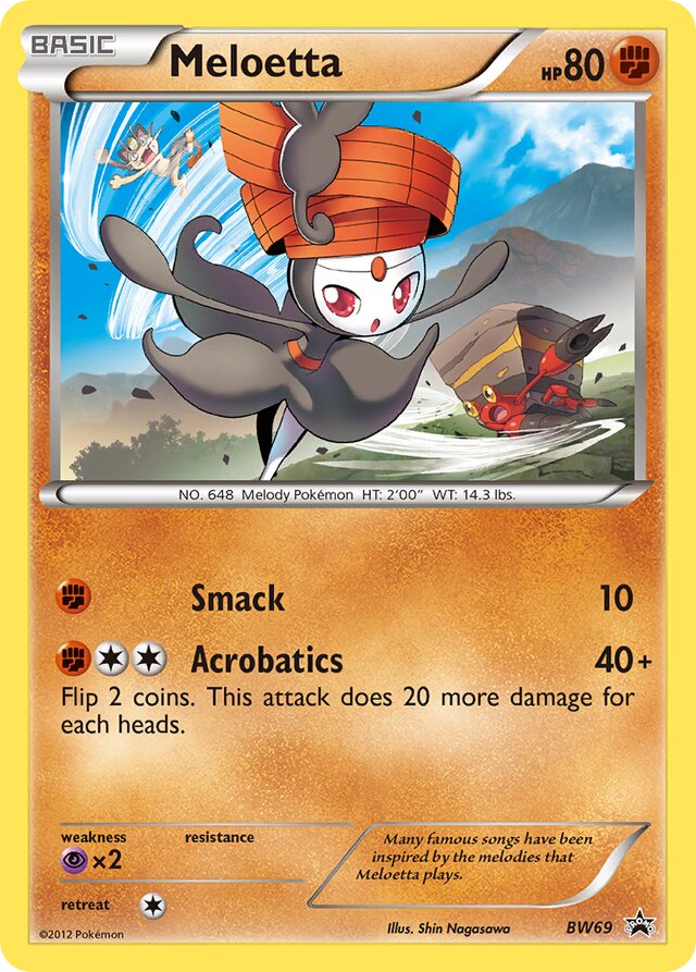 Meloetta BW Black Star Promos BW69 PROMO
