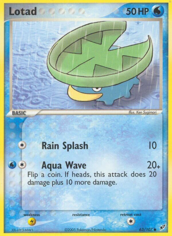Lotad 63/107 3 EX DEOXYS COMMON PTCG