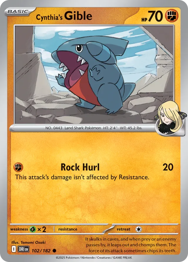 Cynthia's Gible Destined Rivals 102/182 Common