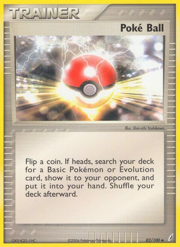 Poke Ball 82/100 3 EX CRYSTAL GUARDIANS UNCOMMON PTCG