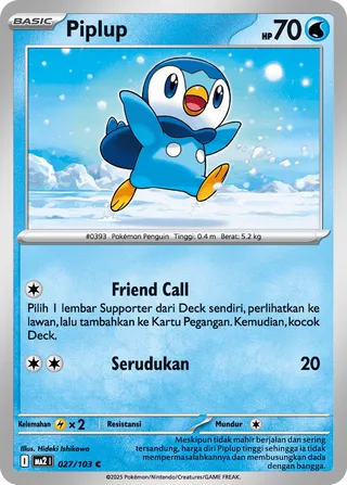 Piplup (Blue Blaze 027/103)