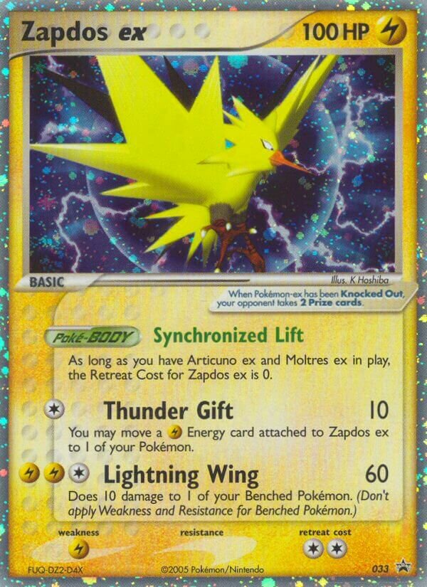 Zapdos ex Nintendo Promos 33 PROMO