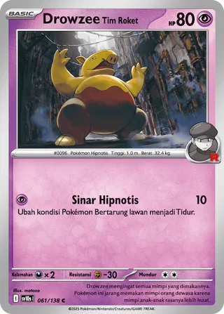 Team Rocket's Drowzee (Presence of Champions 061/138)