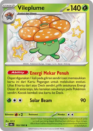 Vileplume (Shiny Treasure ex 193/190)