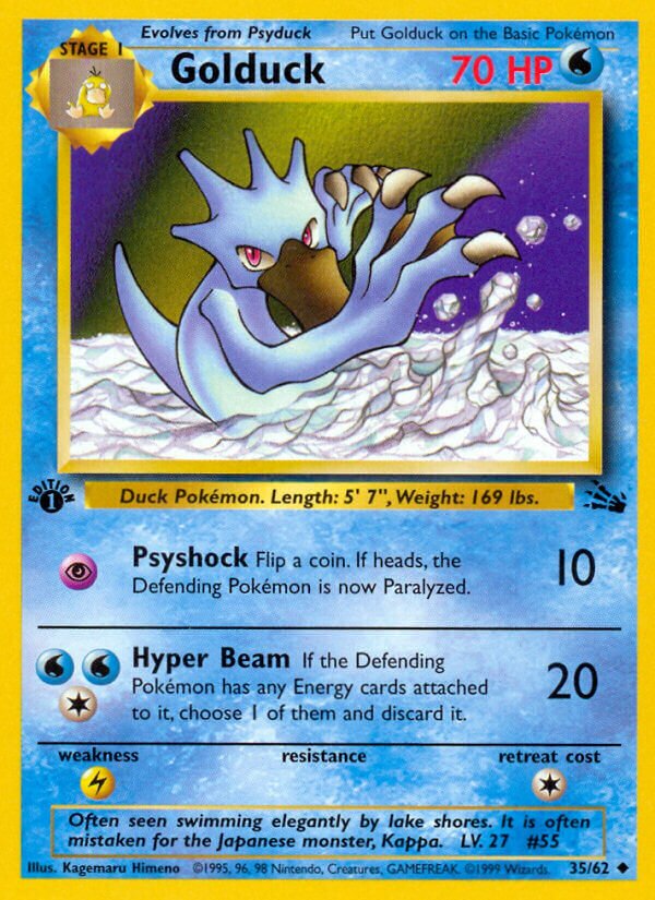 Golduck Fossil 35/62 Uncommon