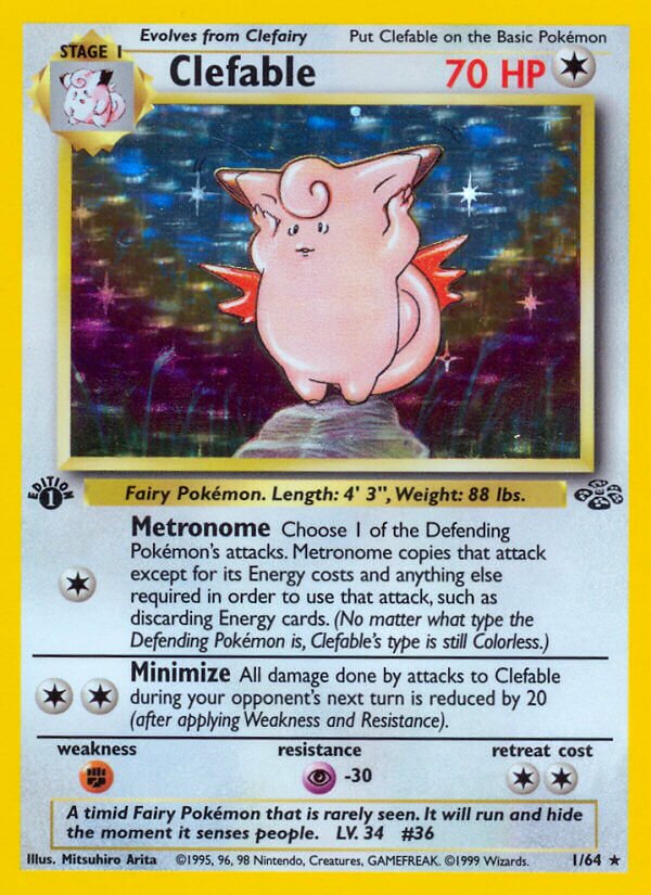 Clefable Jungle 1/64 Rare Holo