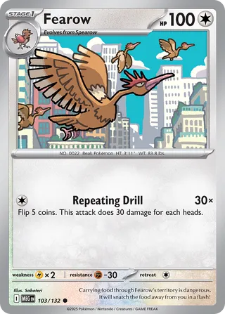103/132 Fearow MEG Common