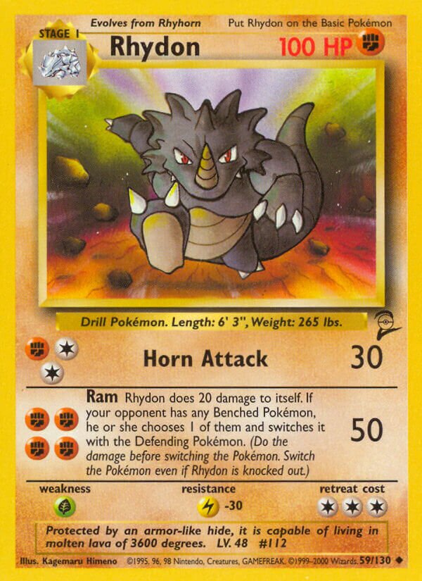 Rhydon Base 2 59/130 Uncommon