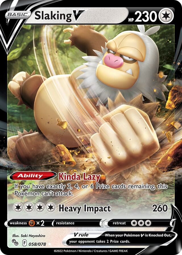 SlakingV Pokémon GO 058/078 Ultra-Rare Rare