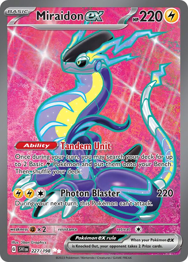 Pokémon TCG Miraidon ex Scarlet & Violet - Base Set 081/198 Holo Double Rare