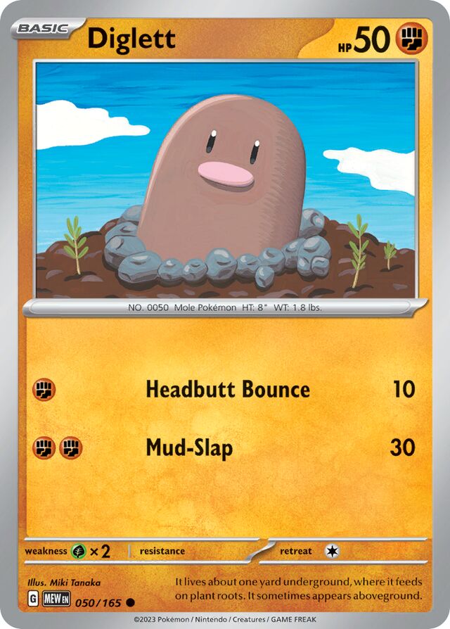Diglett 151 050/165 Common