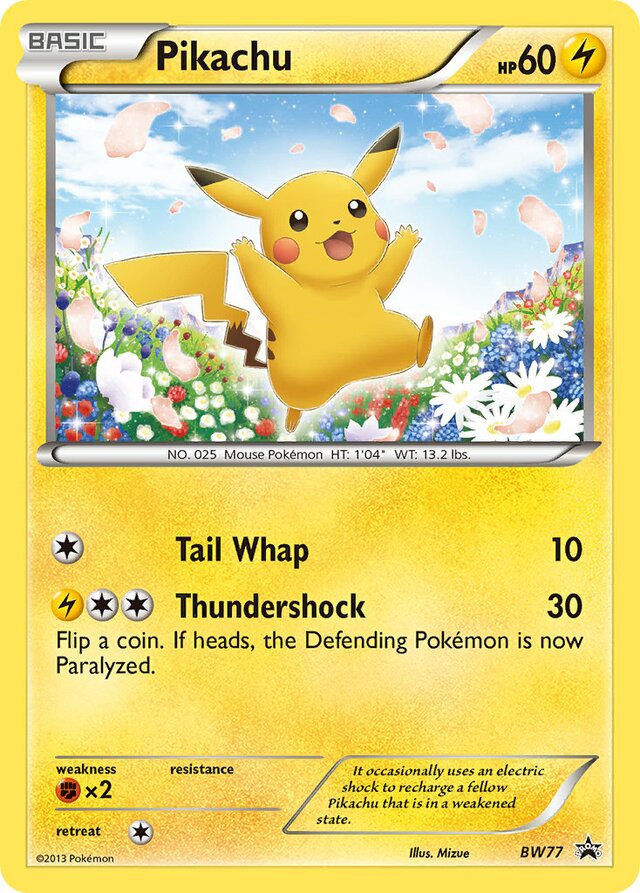 Pikachu [Never issued] BW Black Star Promos BW77 PROMO
