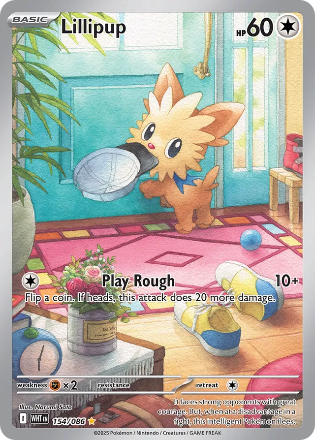Lillipup White Flare 154/086 Illustration Rare