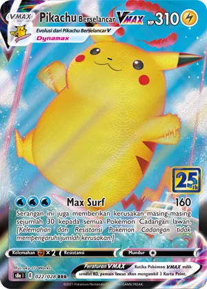 Surfing Pikachu VMAX (25th Anniversary Collection 022/028)
