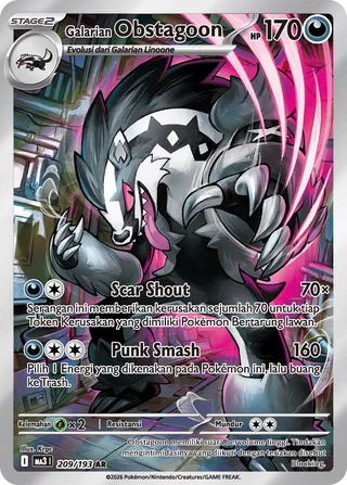 Galarian Obstagoon (MEGA Dream ex 209/193)