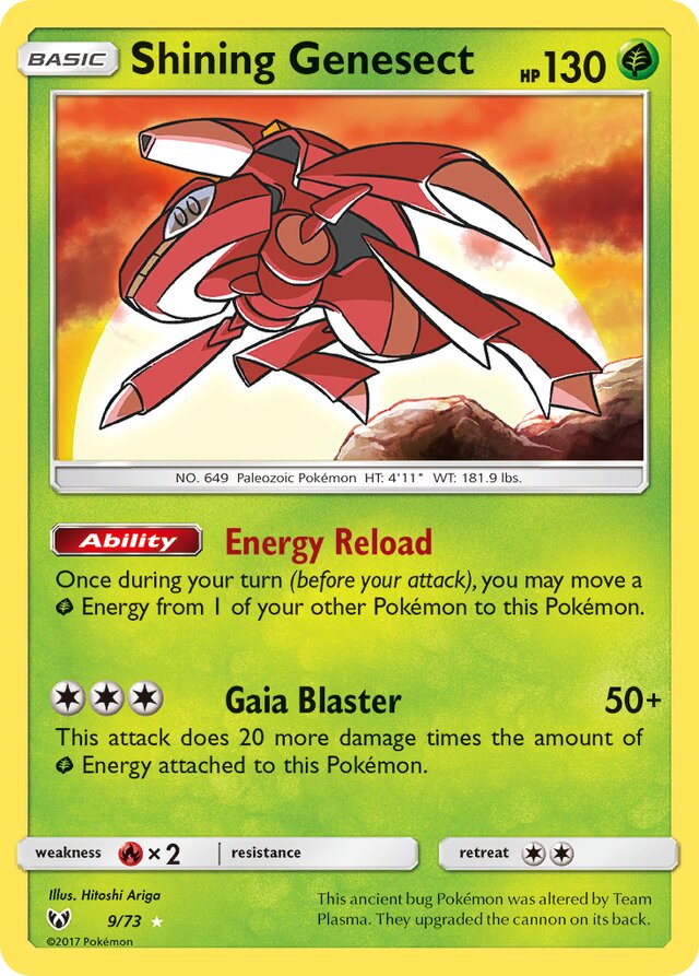 Shining Genesect Shining Legends 9/73 Rare Shining