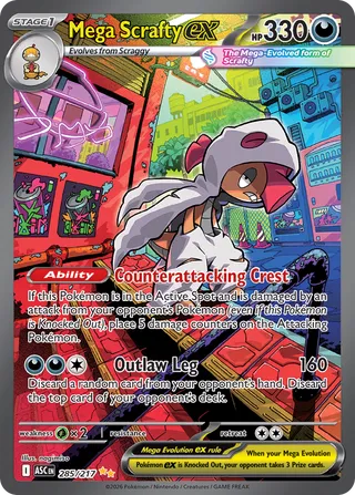 Mega Scrafty ex (Ascended Heroes 285/217)