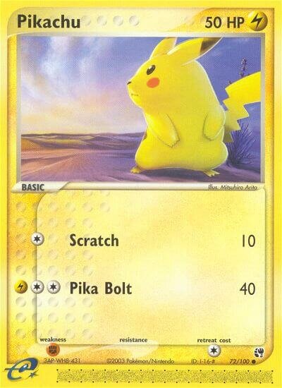 72/100 Pikachu SS Common