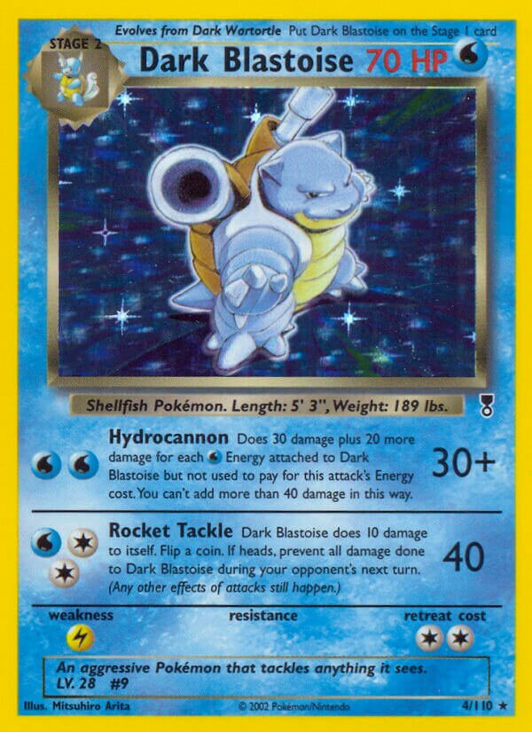 4/110 Dark Blastoise LC Rare Holo