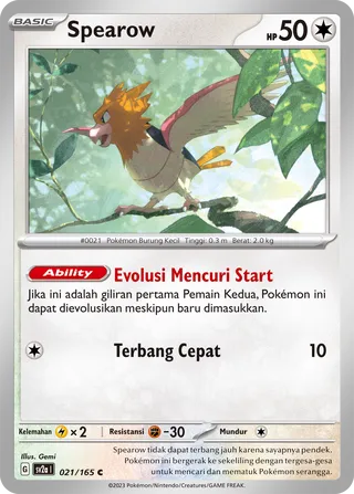 Spearow (Pokémon Card 151 021/165)