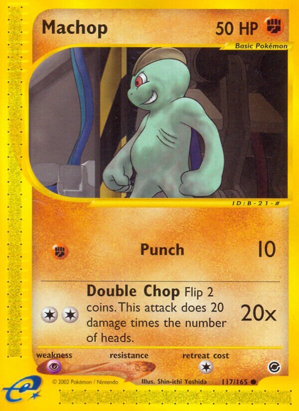 117/165 Machop EX Common