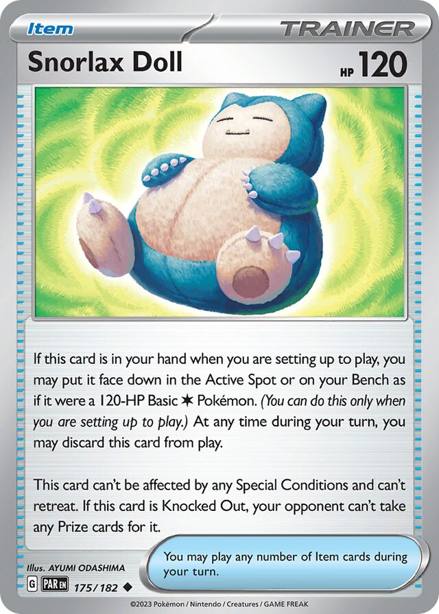 175/182 Snorlax Doll PAR Uncommon