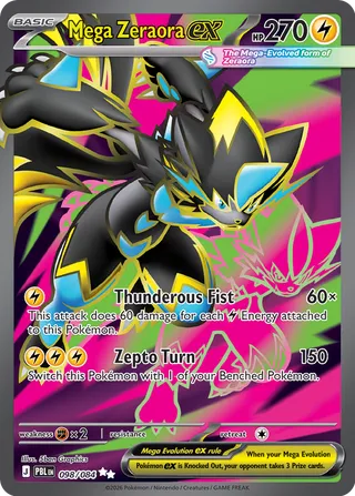 Mega Zeraora ex (Pitch Black 098/084)