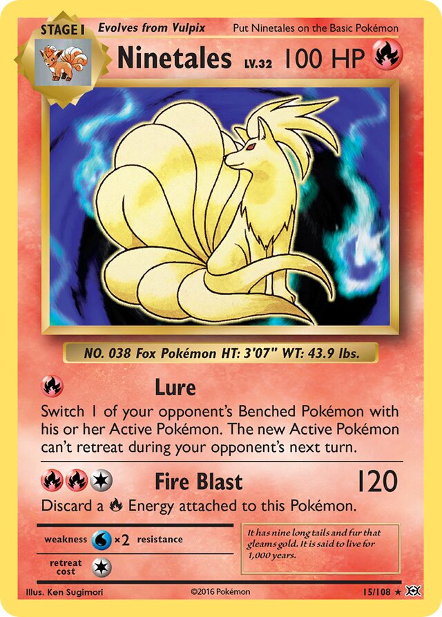 Ninetales Evolutions 15/108 Rare Holo