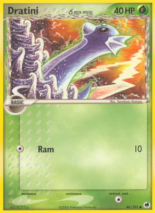 Dratini (Delta Species) 46/101 3 EX DRAGON FRONTIERS COMMON PTCG