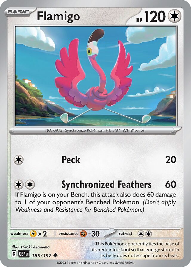 Flamigo Obsidian Flames 185/197 Uncommon