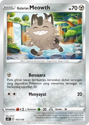 Galarian Meowth (Strength V Starter Deck 103/159)