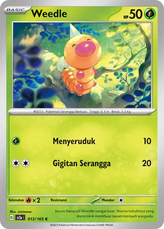 Weedle (Pokémon Card 151 013/165)